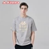 Kappa Kappa Thể thao nam tay ngắn Áo thun thường hè nửa tay 2019 Mới | K0912TD37D - Áo phông thể thao áo thun nam thể thao Áo phông thể thao