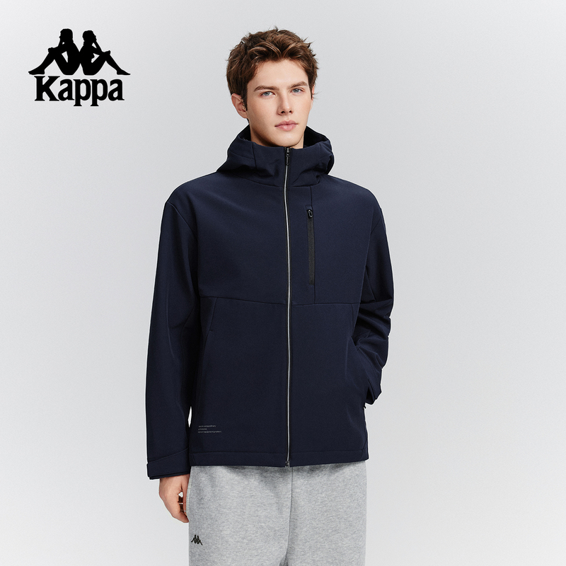 Kappa Back-To-Back Sports Jacket Men's 2026 New Autumn Hooded Casual Water-Repellent Top Women's Trendy