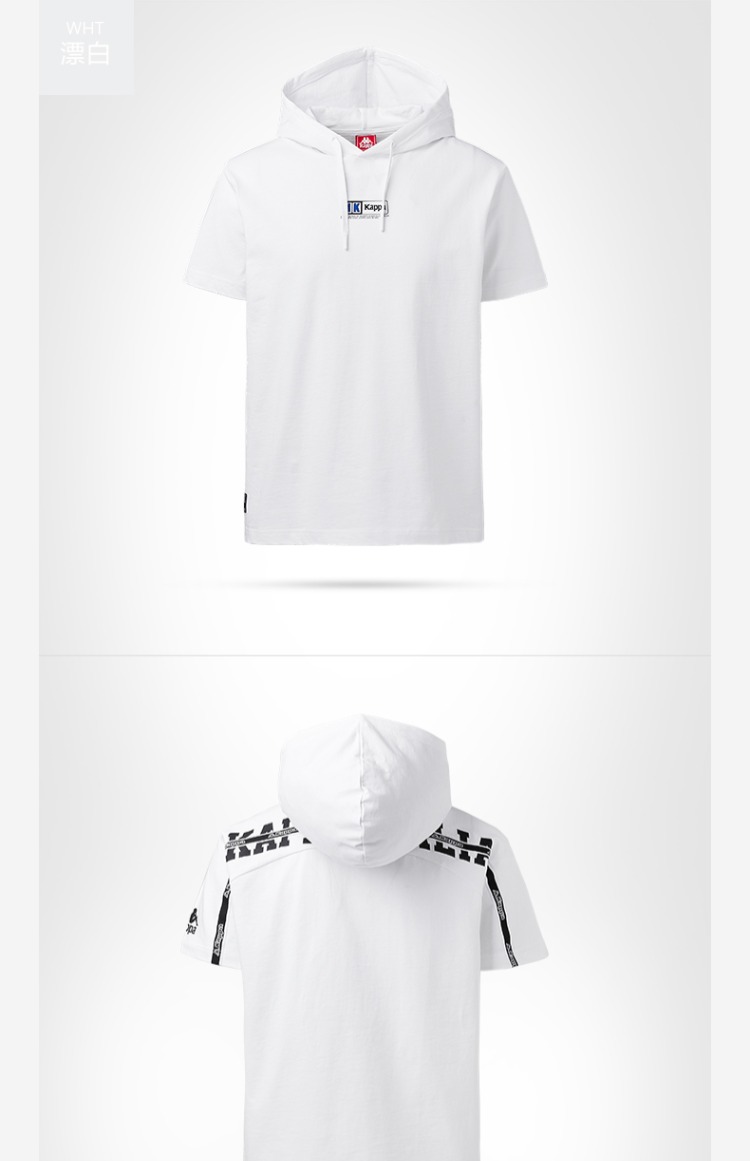 Kappa Kappa Thể thao nam ngắn tay áo thun giản dị Mùa hè nửa tay áo hoodie 2019 mẫu | K0912TD61D - Áo phông thể thao áo thun thể thao nam có cổ
