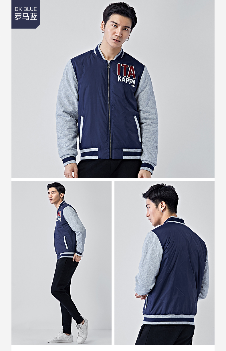 Kappa Kappa của Nam Giới Thể Thao Bông Áo Khoác Casual Top Jacket Bông Áo Khoác Áo Khoác Cotton Mỏng | K0552MJ12 áo phao dài hàn quốc
