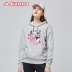 Kappa Kappa Áo nỉ nữ dệt kim Áo hoodie hàng đầu | K0825MT37D - Thể thao lông cừu / jumper áo hoodie dây kéo Thể thao lông cừu / jumper