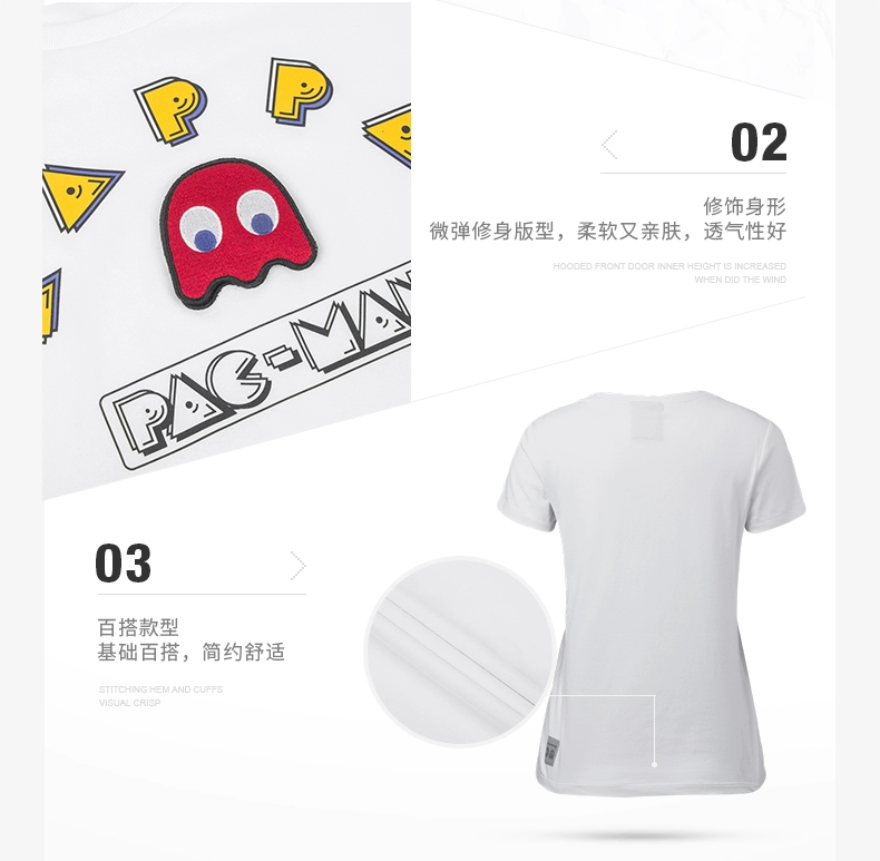 Kappa Kappa Pac-Man Thể Thao T-Shirt Casual Ngắn Tay Áo K0722TD23D