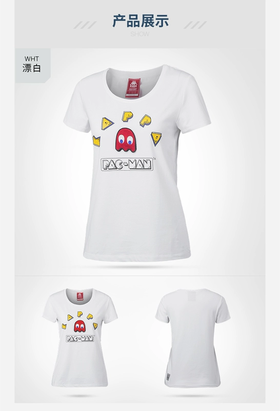 Kappa Kappa Pac-Man Thể Thao T-Shirt Casual Ngắn Tay Áo K0722TD23D