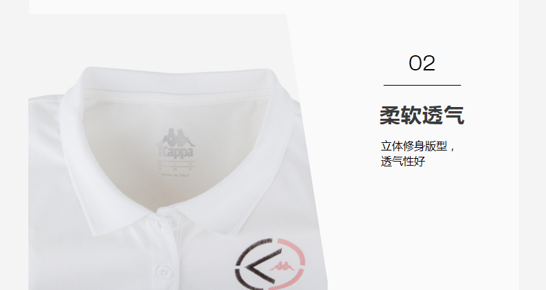 Kappa Kappa Phụ nữ thể thao tay áo ngắn POLO Áo sơ mi cổ tay nửa đứng giản dị | K0822PD05 ao polo