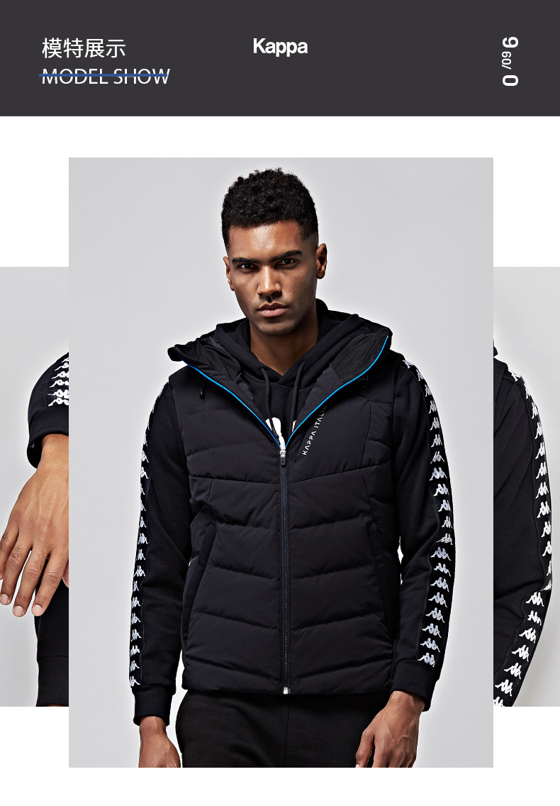 Kappa Kappa của nam giới xuống vest thể thao vest áo ấm | K0752NY02 ao thun the thao