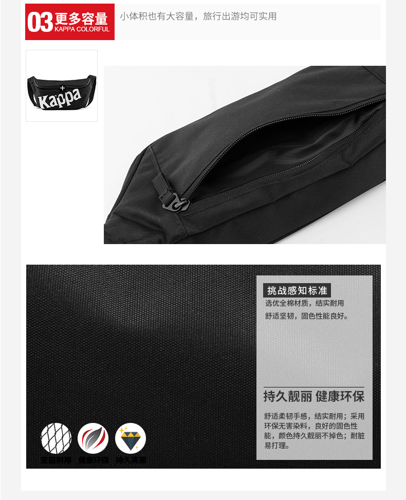 Kappa Kappa đàn ông và phụ nữ với cùng một túi vai túi vải 2018 mới | K08Y8BX18 balo đựng laptop