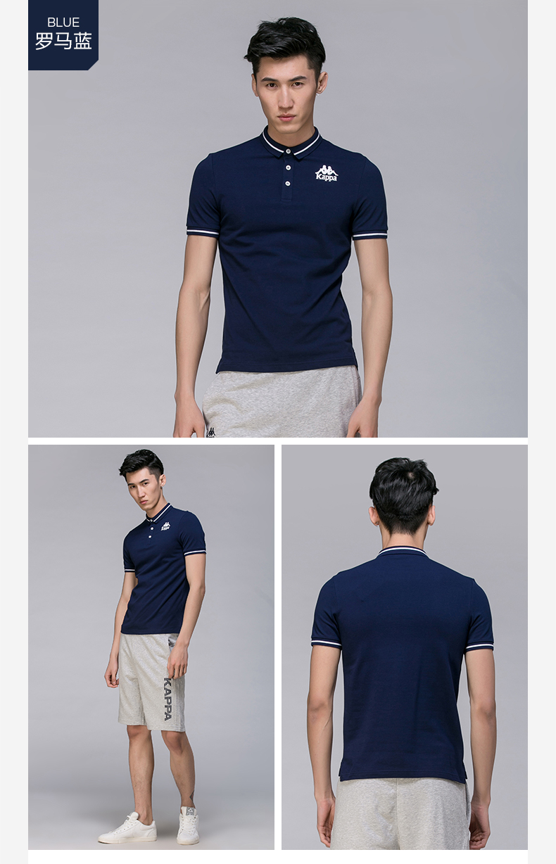 [超] Kappa Nam Thể Thao Ngắn Tay Áo T-Shirt Nam Ve Áo Nửa Tay Áo POLO Áo Mùa Xuân và Mùa Hè | K0612PD34 áo polo nam trung niên