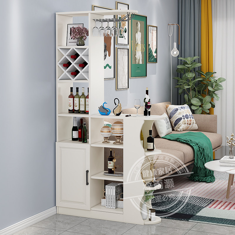 Living room porch cabinet European style wine cabinet simple modern partition hall cabinet small apartment home bar decoration hall cabinet