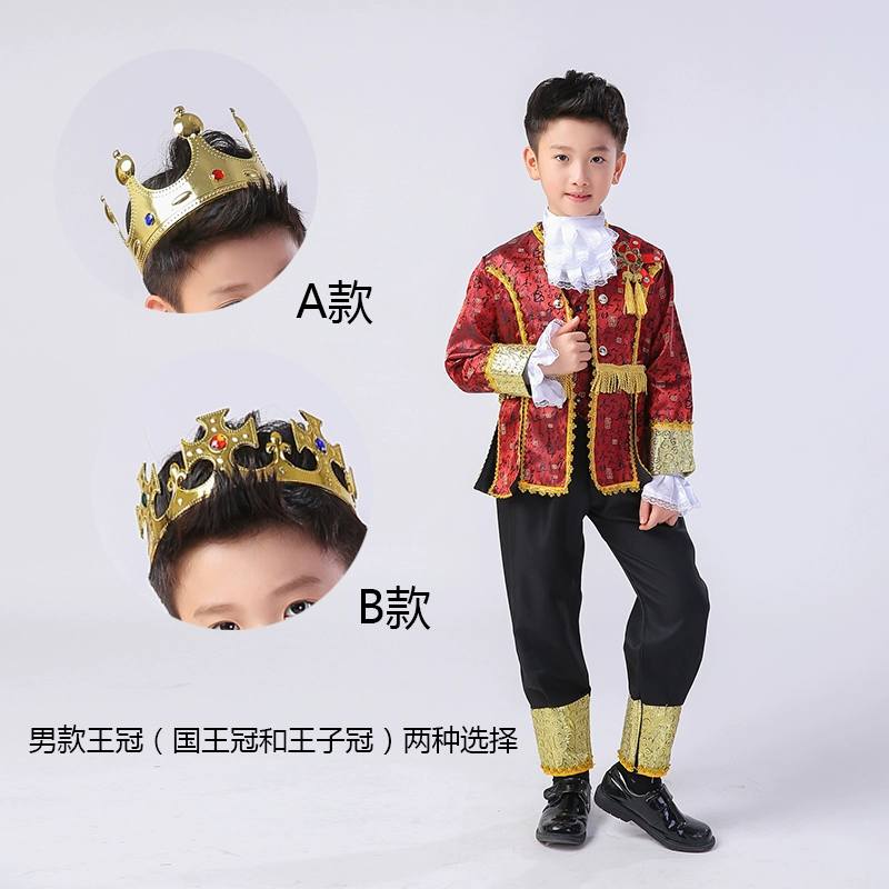 Trẻ em Halloween Giáng sinh Tòa án Châu Âu Hoàng tử Trang phục Hoàng gia Trang phục quý tộc Châu Âu Trang phục biểu diễn của nam giới