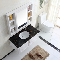 Bathroom wall-mounted washbasin washbasin Marble bathroom sink Modern space aluminum bathroom cabinet combination