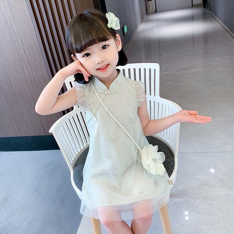Girls' dress in summer dress for Chinese wind girl princess Yang 2023 new children's dress