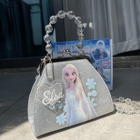 Ice and Snow Bag Romance Princess Girl Fashion Children's Cartoon Aisha Handbag Messenger Bag Children's Western Style Korean Version