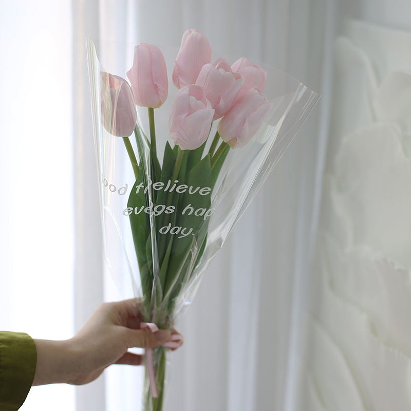 High-quality feel moisturizing tulip artificial flower fake flower home living room dining table coffee table countertop decorative flower arrangement