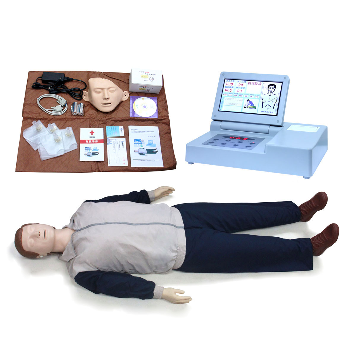 心肺复苏模拟人 医学假体型橡皮人 心脏按压训练培训机器CPR690