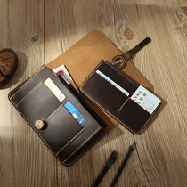 Leather passport holder ticket cover Manual storage bag diy hand sewing homemade material bag gift for mens ticket