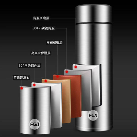 Fuguang Thermos Cup for Men with 316 Stainless Steel Inner Liner, Portable Household Tea and Water Separation Cup, Gift Water Cup