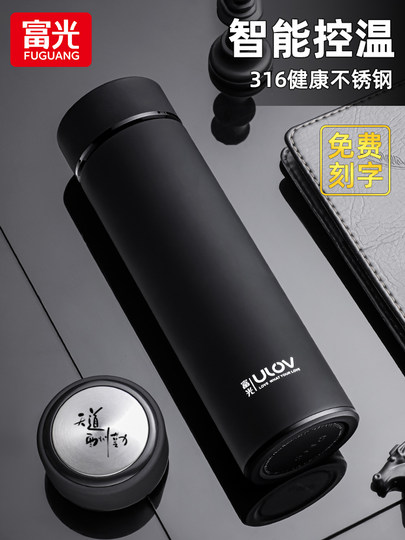 Fuguang Insulated Cup for Men, High-End Portable Business 316 Stainless Steel Large Capacity Tea Brewing Car Water Cup