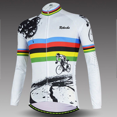 2021 new Tour de France mountain bike spring and summer thin men's long-sleeved cycling suit suit perspiration, quick-drying and breathable