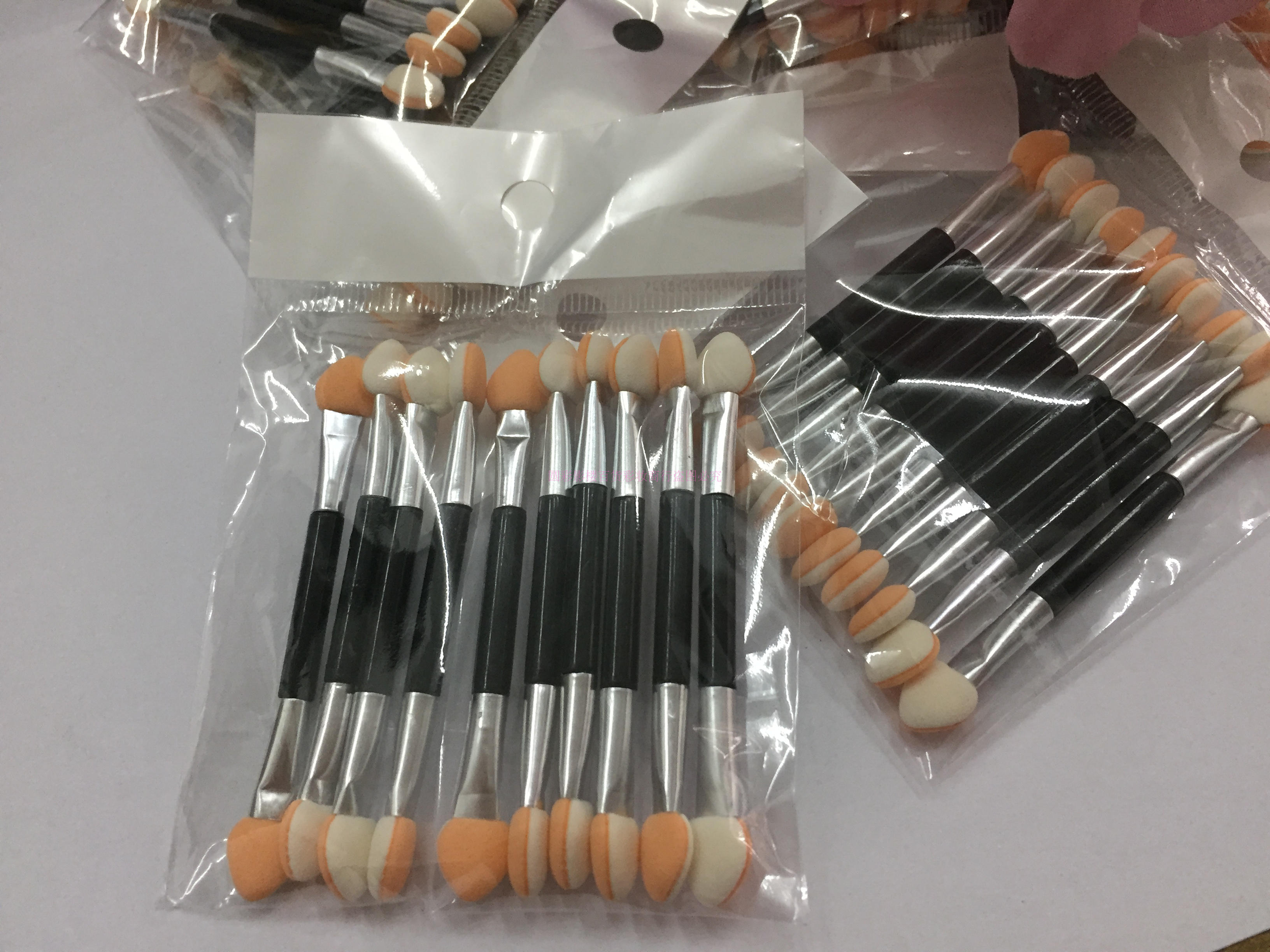 10 packs double-ended eye shadow stick latex sponge head eye shadow brush replacement eye smudge stick makeup tools