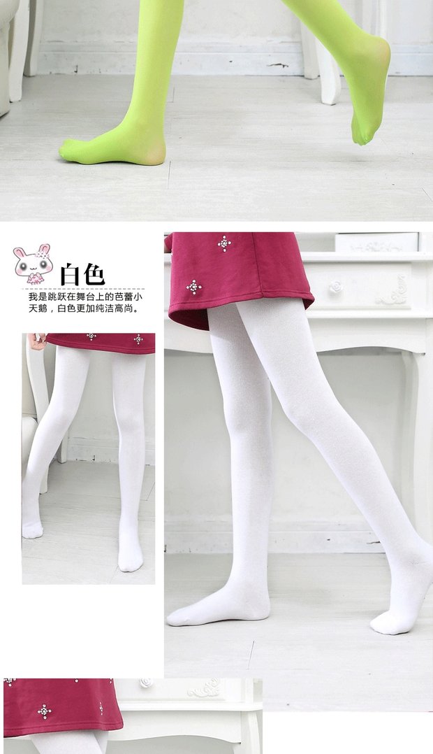 Mùa xuân và mùa thu Trẻ em Quần lót Cô gái nhung Xà cạp Baby White Dance Vớ Trẻ em Vớ lụa Mùa hè mỏng thế giới phụ kiện trẻ em