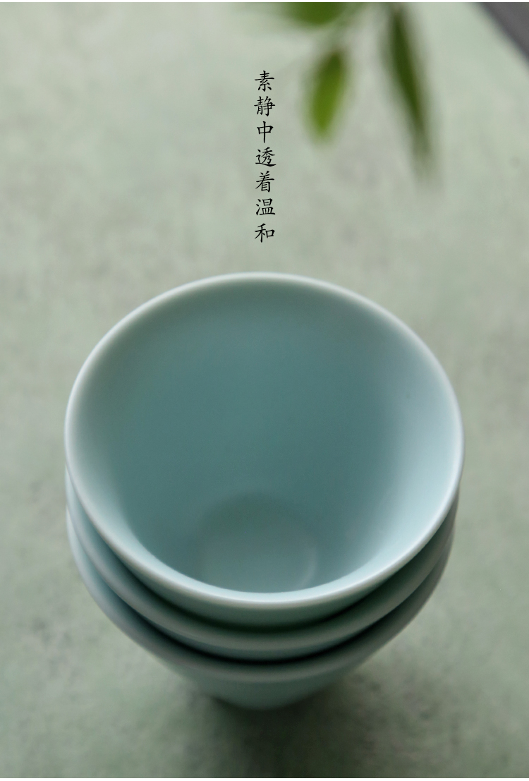 Chuanpu Sweet White Glaze Cup Cup Tea Cup Kung Fu Tea Set Hộ gia đình Chè gốm Cup Cup cá nhân Trà đen Chén trà xanh - Trà sứ binh tra