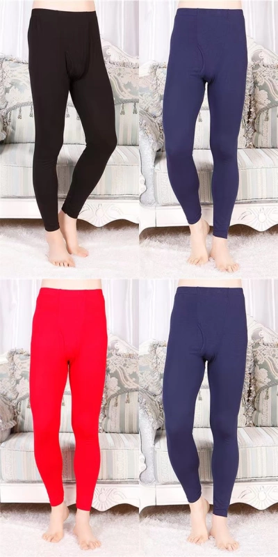 Quần nam modal mùa thu đơn mảnh Slim size lớn quần legging mùa thu và quần mùa đông quần quần ấm