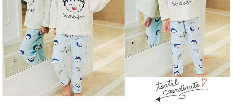 Mùa thu và mùa đông trẻ em và cô gái trẻ em flannel đồ ngủ phụ huynh-trẻ em phù hợp với phụ nữ san hô cashmere quần áo của phụ nữ thời trang nữ