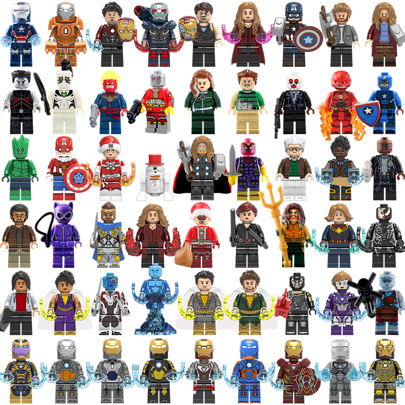 Special Offer: 2 Yuan for Domestic Superhero Building Block Figures, Iron Man, Catwoman, Aquaman, Tony, Assembly Toys