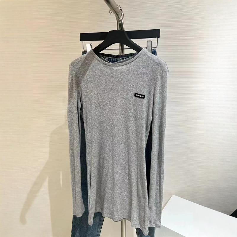 Liituio Haute Couture 24 Autumn New Letter Logo Patch Embroidery Slim Fit Long Sleeve T-Shirt Dress