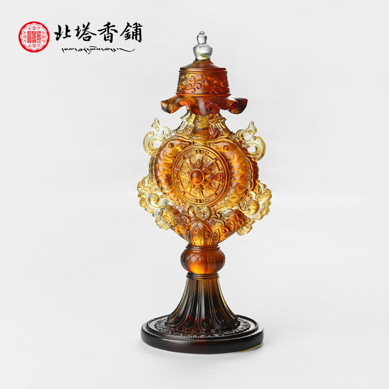 The Glazed Eight Mascot Collection of the Buddhist Supplies Buddha's Former Auspicious Eight Treasures of the Buddha's Eight Confessions Pendulum