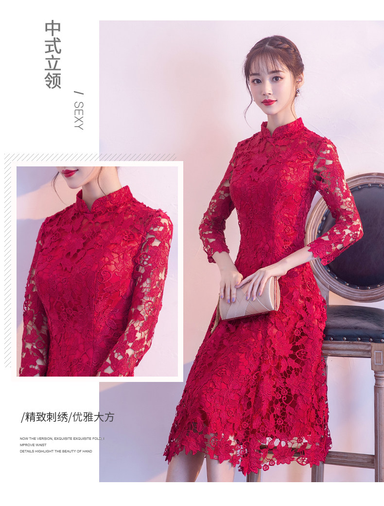 Robe de soirée manche de petale - Ref 3210717 Image 14