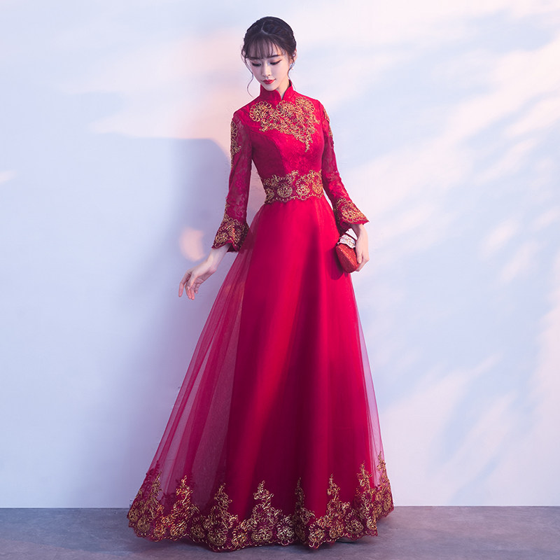 Robe de soirée manchon de cloche - Ref 3211025 Image 3