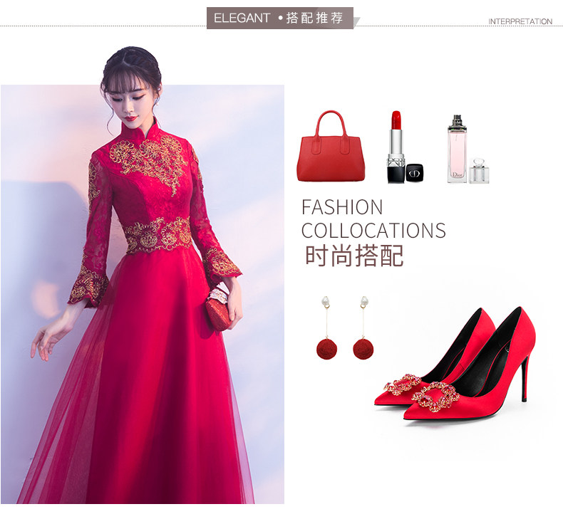 Robe de soirée manchon de cloche - Ref 3211025 Image 11