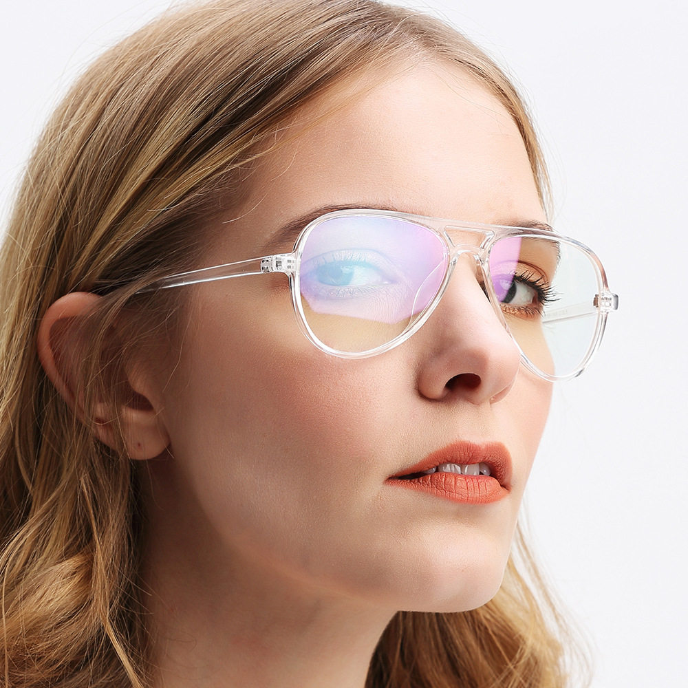 Eye Frames Woman Decoration Transparent New Flat Mirror Pilot Clams Mirror Trend Ultra Light Big Face Slim eye frame