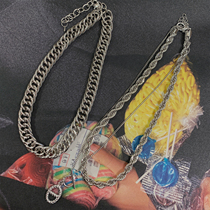 deepv vcruan personality niche pig nose detachable double-layer necklace Minimalist large chain necklace