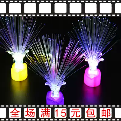 Memory after 80 plum night light LED colorful rose fiber-optic flower glitter star holiday gift 70 years