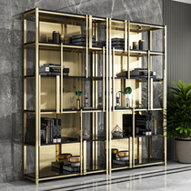 Light Extravagant Stainless Steel Bookshelves Landing Show Shelves Nordic Solid Wood Iron Art Bogu Shelves Decorated Cabinet-like Shelve Racks