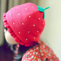 Baby hat Autumn and winter female baby cotton 3-6-12 months boy ear cap Infant children knitted hat winter