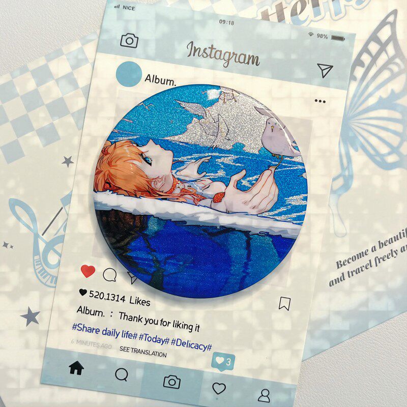 【Awakening Forest】Eva Asuka Merchandise Standee Keychain Badge Color Paper Artist Authorized