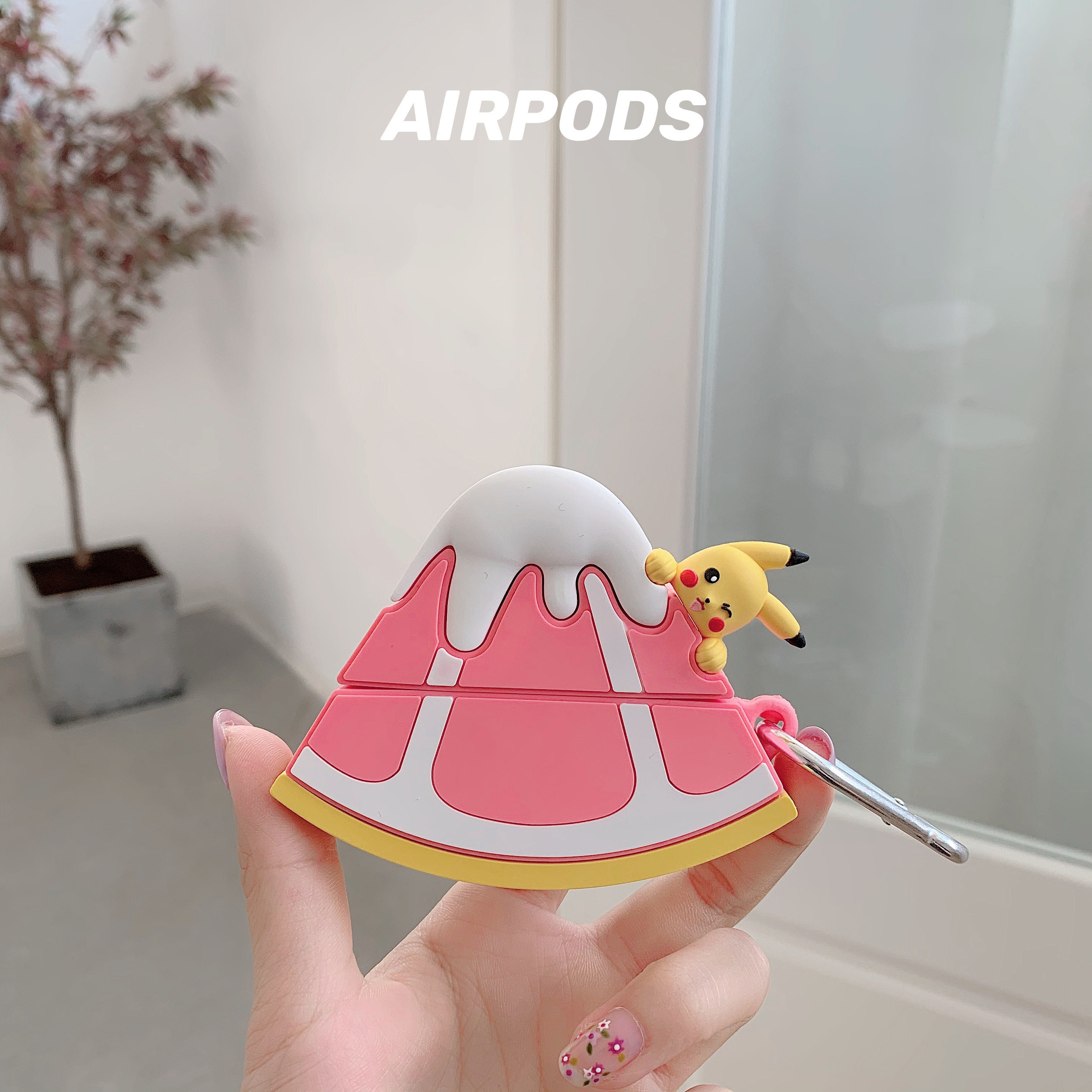 Cute net red cartoon grapefruit elf airpodspro silicone 2 earphone shell apple 1 bluetooth protective cover is suitable