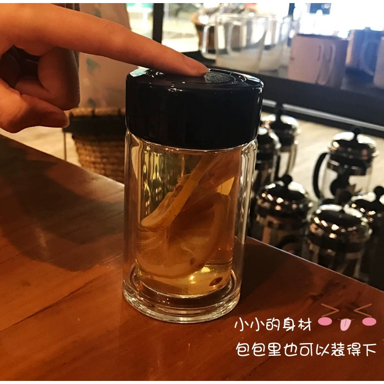 Ủi ly đơn xách tay đôi nam cốc nước nữ sinh viên Hàn Quốc lưới đỏ tươi in nhỏ dễ thương cốc nhỏ - Tách bình nước giữ nhiệt cute