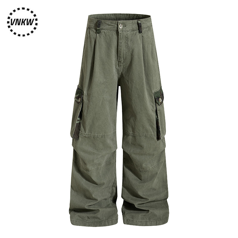 American-Style Cool Deconstructed Multi-Pocket Straight-Leg Cargo Pants for Men and Women, Loose Wide-Leg Versatile Drapey Cleanfit Long Pants American-Style Cool Deconstructed Multi-Pocket Straight-Leg Cargo Pants for Men and Women, Loose Wide-Leg Versatile Drapey Cleanfit Long Pants