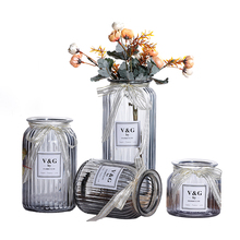 玻璃花瓶家居客厅插花摆件