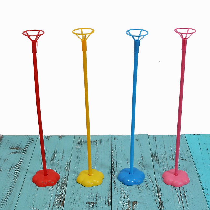 Cartoon aluminum film balloon holder base table floating pole Aluminum foil pole Hand-held stick Birthday party bracket stick