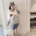 Áo ngủ mùa đông nữ dài lông cừu san hô dày phiên bản Hàn Quốc của mùa thu và mùa đông flannel ngọt ngào dễ thương ấm áp đồ ngủ sinh viên đồ bộ mặc nhà Đêm đầm