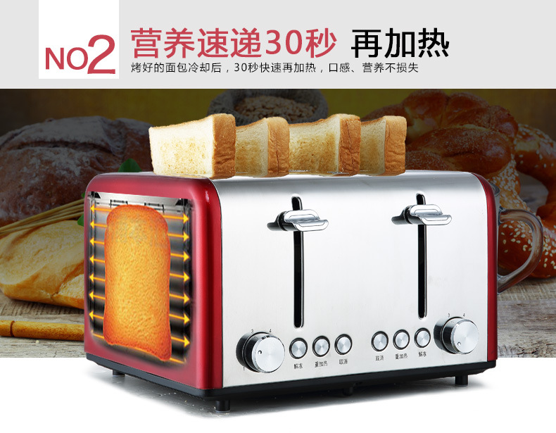 máy nướng bánh mì lock and lock Máy nướng bánh mì inox gia dụng Máy nướng bánh mì thông minh tự động thông minh Máy nướng bánh mì nóng máy làm bánh mì nóng - Máy bánh mì máy làm bánh mì mini