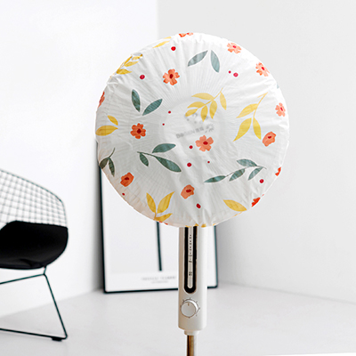 Home PEVA Printed Full Hood Fan Dust Cover Round Floor Fan Hood Subfan Cover Fan Hood