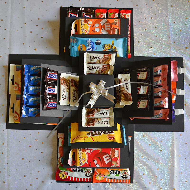 The fifth floor blast Gift box multi-storey Dolls pleasantly surprised Box Draw money Internet celebrity diy boy a birthday present girl student children