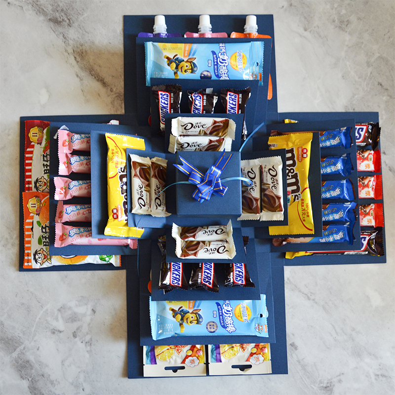 The fifth floor blast Gift box multi-storey Dolls pleasantly surprised Box Draw money Internet celebrity diy boy a birthday present girl student children