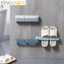 Xingyou bathroom trailer rack-free storage rack toilet wall-mounted wall door storage artifact shoe rack